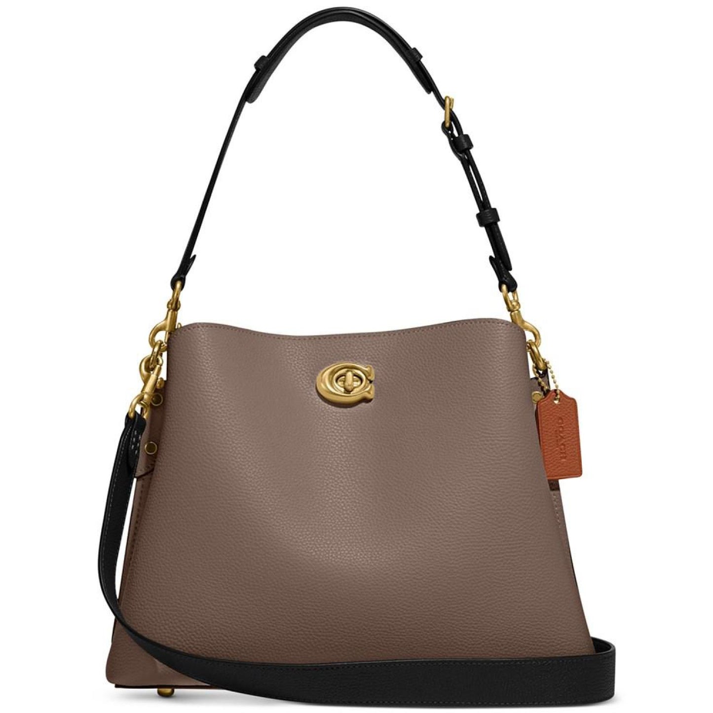Pebble Leather Willow Shoulder Bag with Convertible Straps