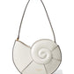What The Shell Spazzolato Leather Nautilus Shell Shoulder Bag