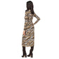 Women's Printed Ruched Midi Dress