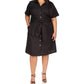 Plus Size Poplin Tie Front Dress