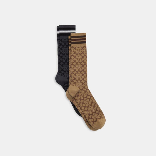Coach Outlet Signature Calf Socks