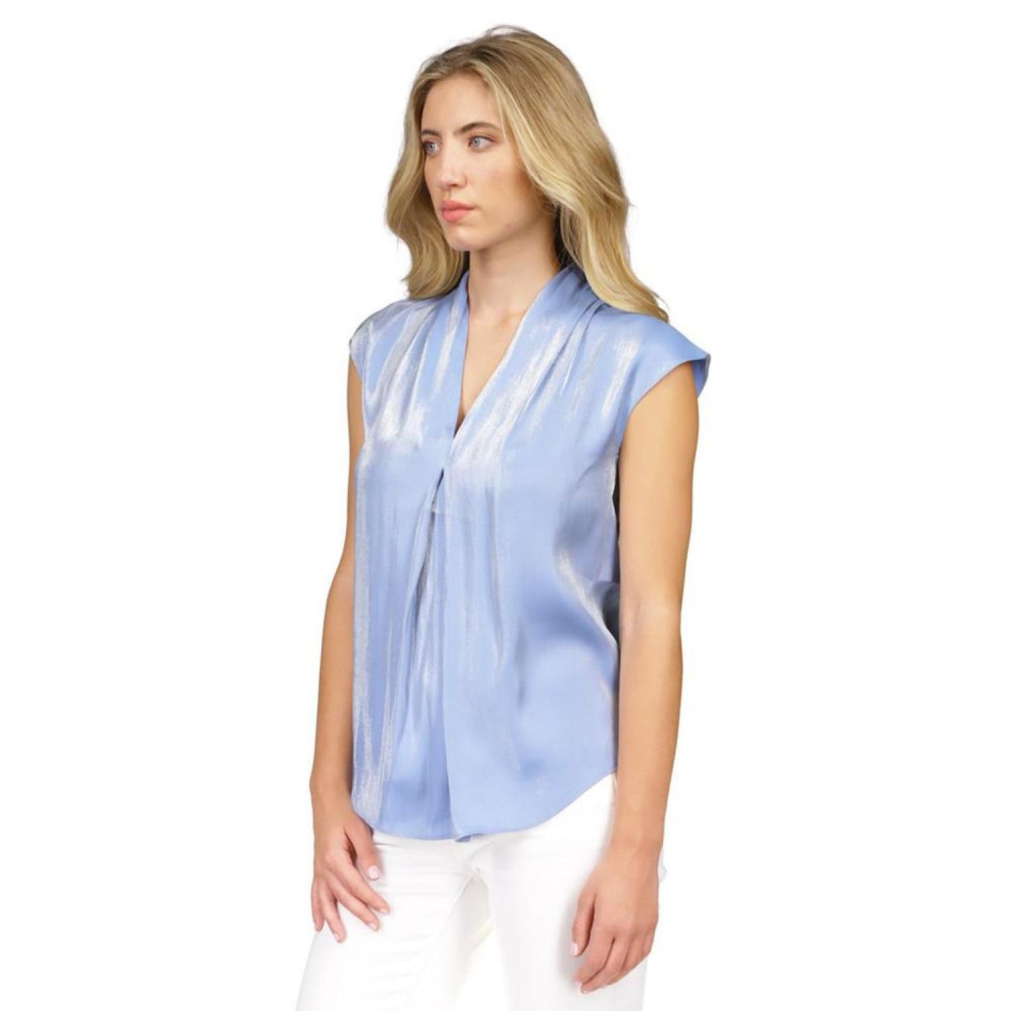 Women's Iridescent Pleated Top