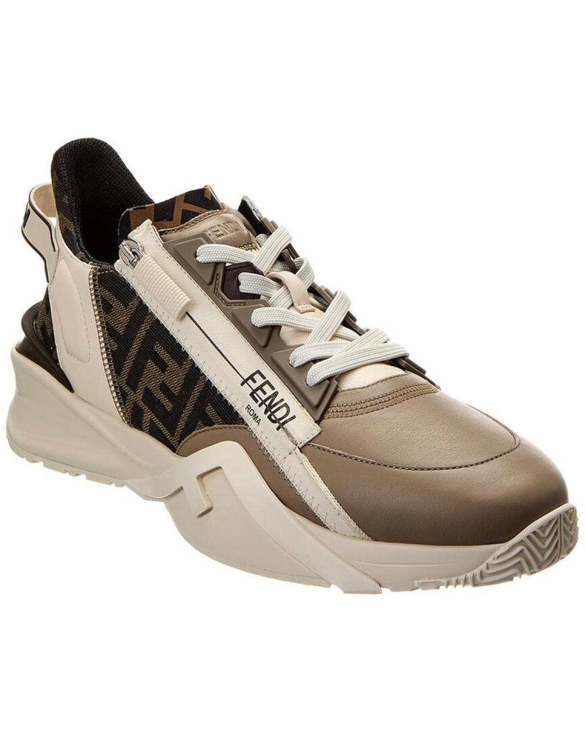 FENDI Flow FF & Leather Sneaker