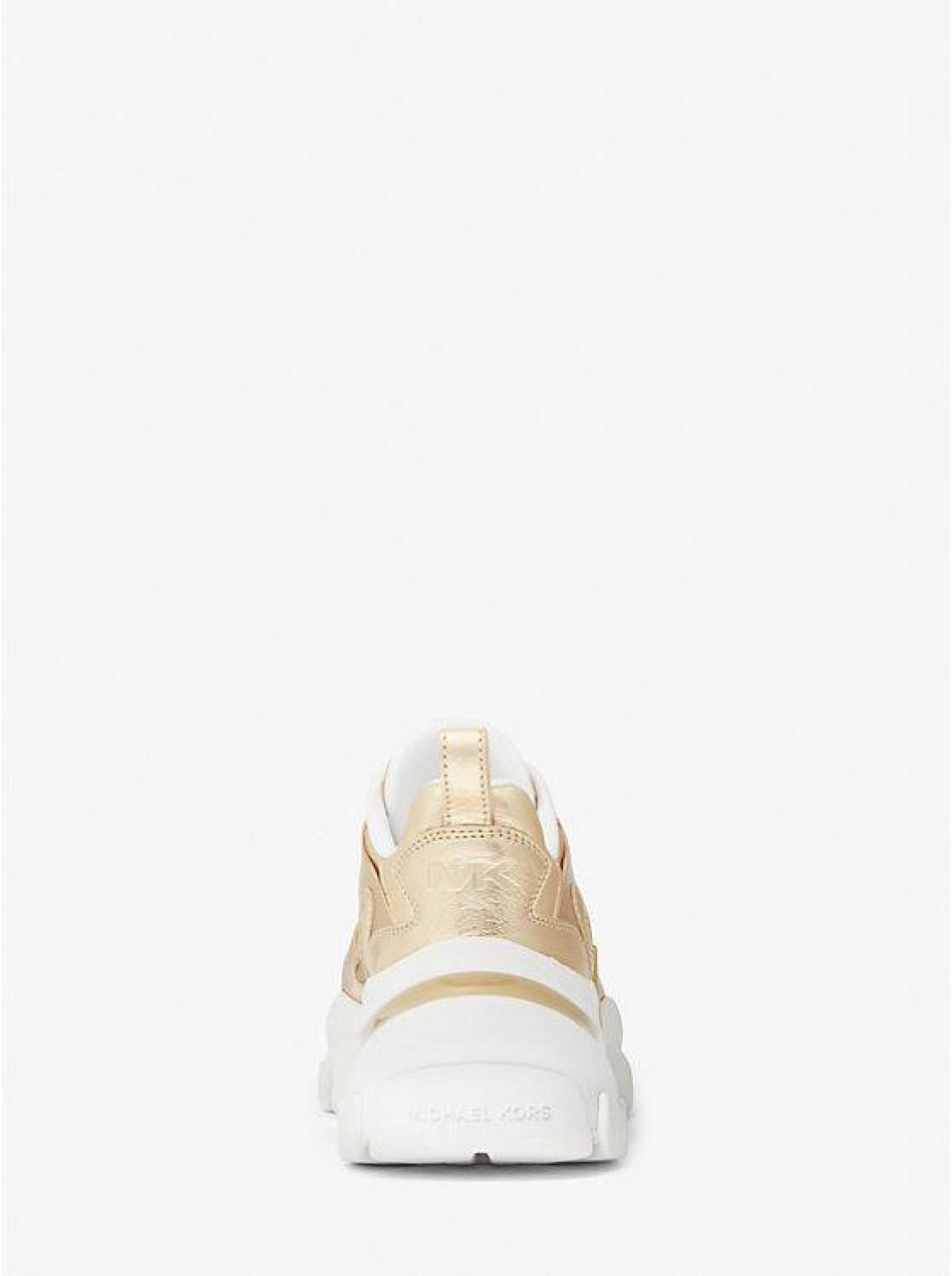 Nick Metallic Leather Trainer