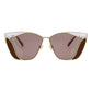 Chloe Cat Eye-Frame Metal Sunglasses