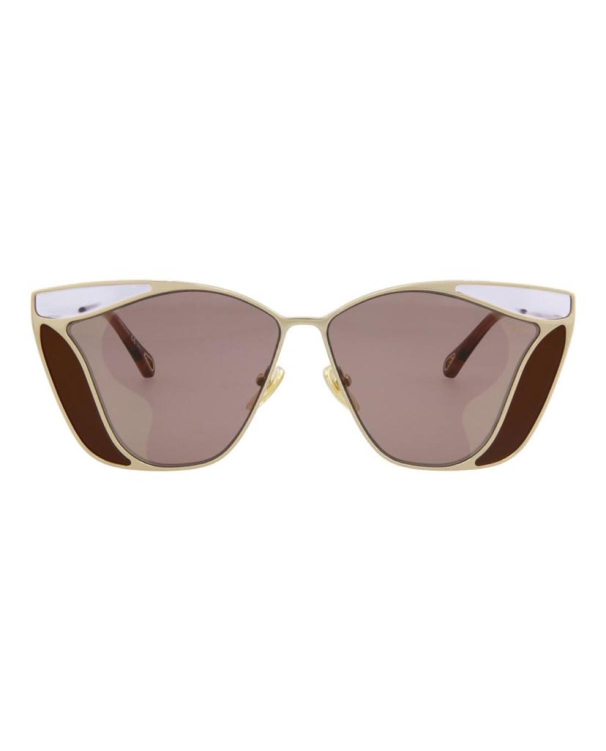 Chloe Cat Eye-Frame Metal Sunglasses