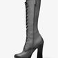 Deandra Burnished Calf Leather Platform Boot