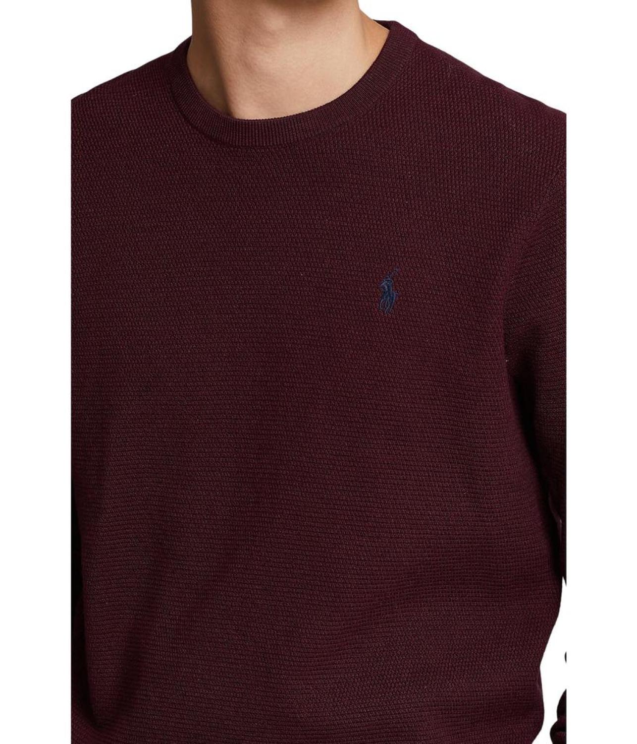 Textured-Knit Cotton Sweater