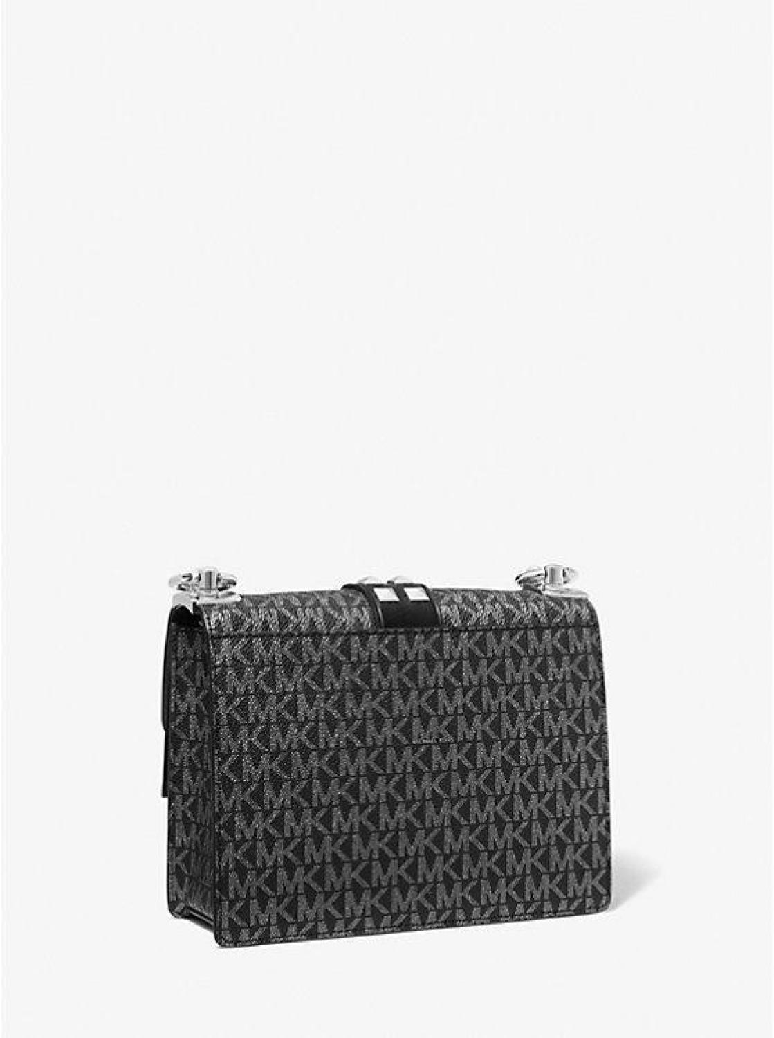 Greenwich Small Studded Metallic Logo Crossbody Bag