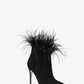 Whitby Feather Trim Suede Ankle Boot