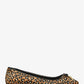 Nori Leopard Print Calf Hair Ballet Flat