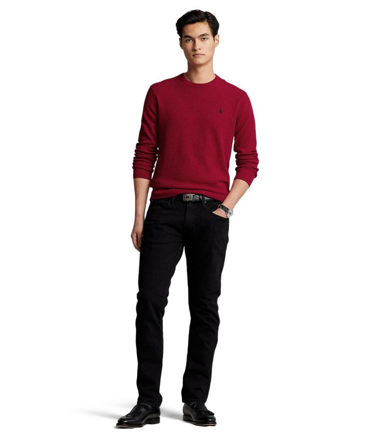 Textured-Knit Cotton Sweater
