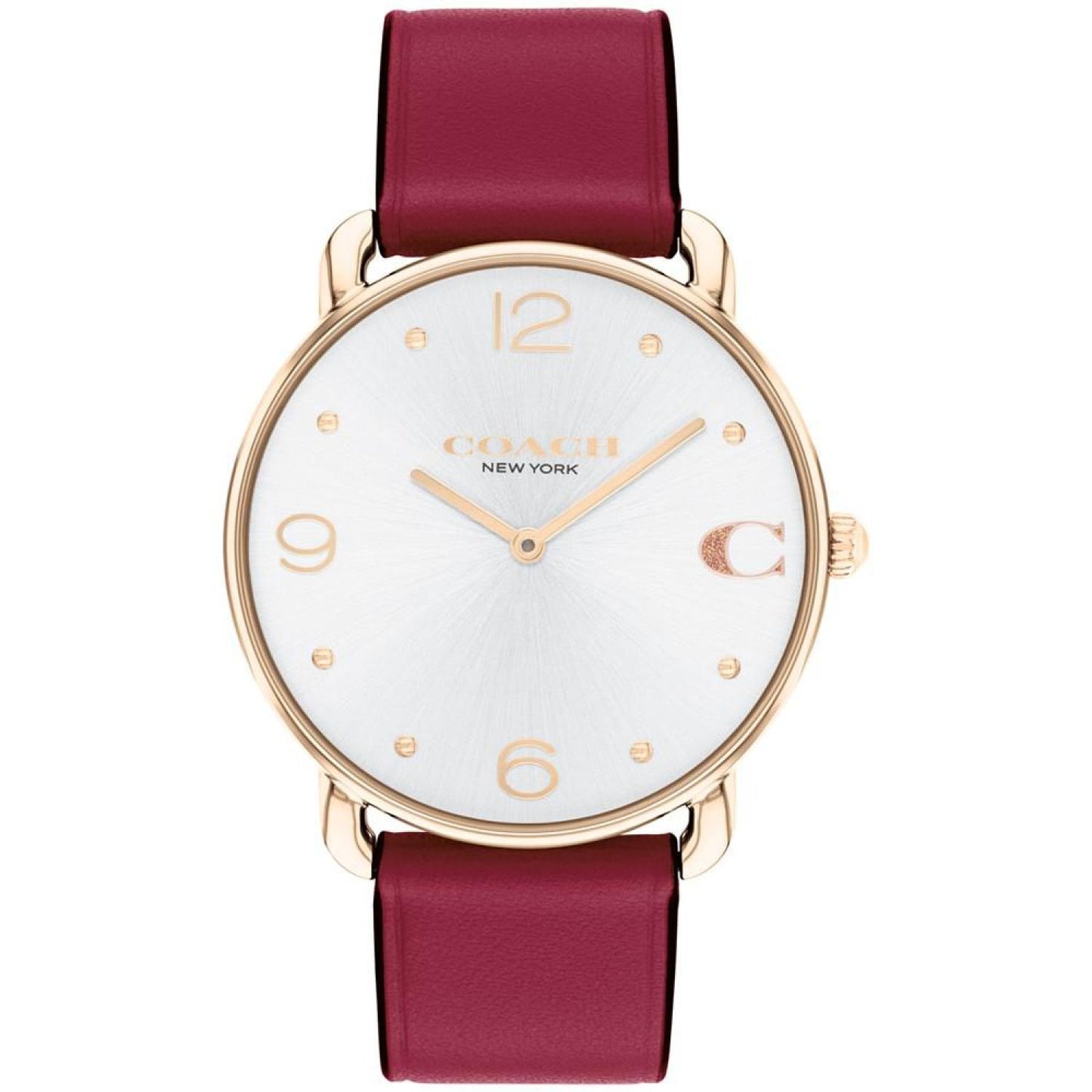 Women's Elliot Cranberry Leather Strap Watch, 36mm