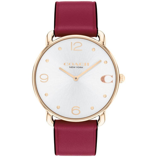 Women's Elliot Cranberry Leather Strap Watch, 36mm