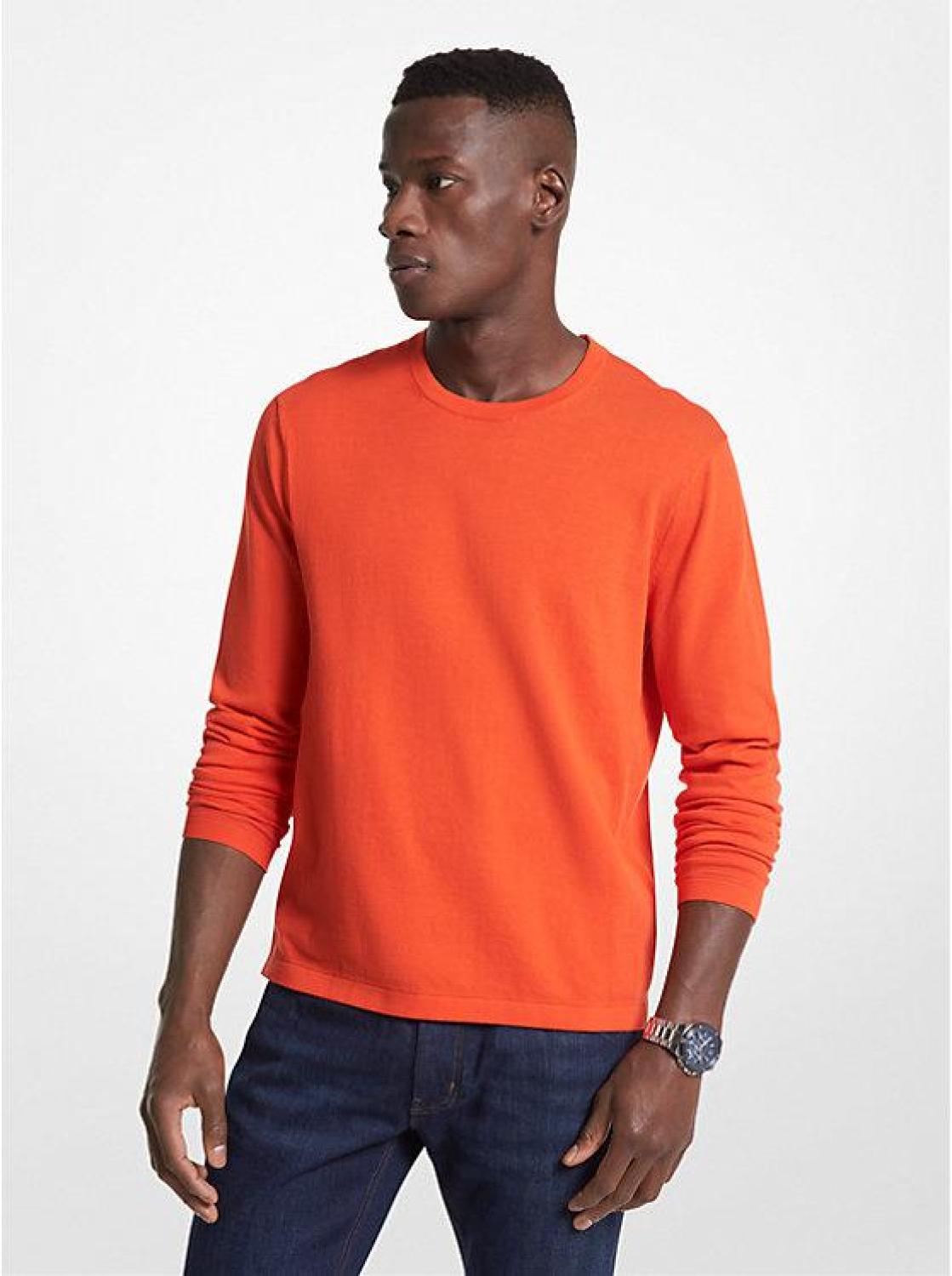 Cotton Jersey Crewneck Sweater