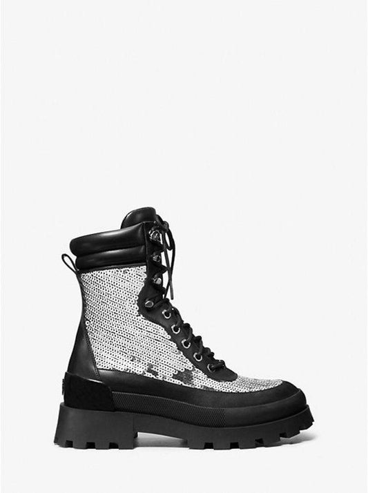 Rowan Embellished Leather Lace-Up Boot