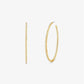 Precious Metal-Plated Brass Pavé Hoop Earrings