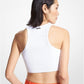 Ribbed Recycled Viscose Blend Cropped Tank Top