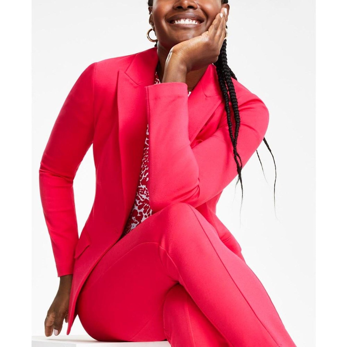 Petite Knit One-Button Blazer, Regular & Petite