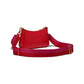 Double Up Color-Blocked Saffiano Leather Double Up Crossbody