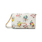 Morgan Bouquet Toss Embossed Saffiano Leather Flap Chain Wallet
