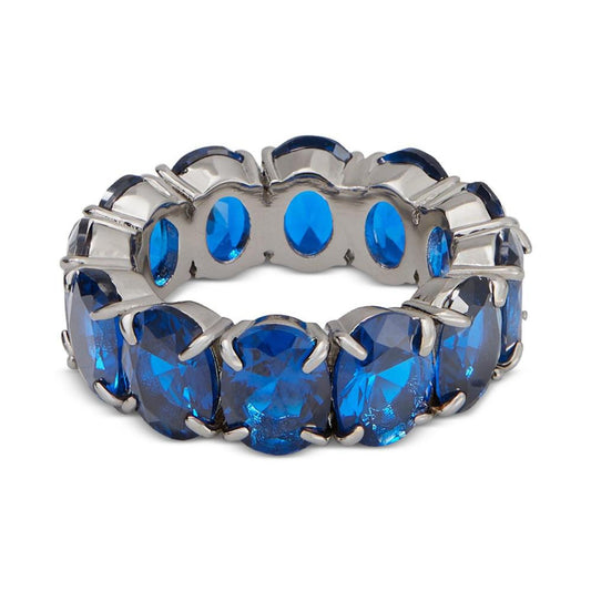 Oval Color Crystal All-Around Ring