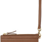 Brown 'The Leather Top Zip Wristlet' Wallet