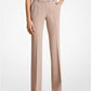 Haylee Double Crepe Sablé Flared Trousers