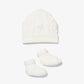 Cable Knit Hat and Booties Baby Gift Set