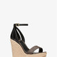 Kimberly Logo and Leather Wedge Sandal