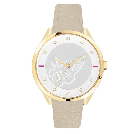 Women's Metropolis Silver Dial Calfskin Leather Watch