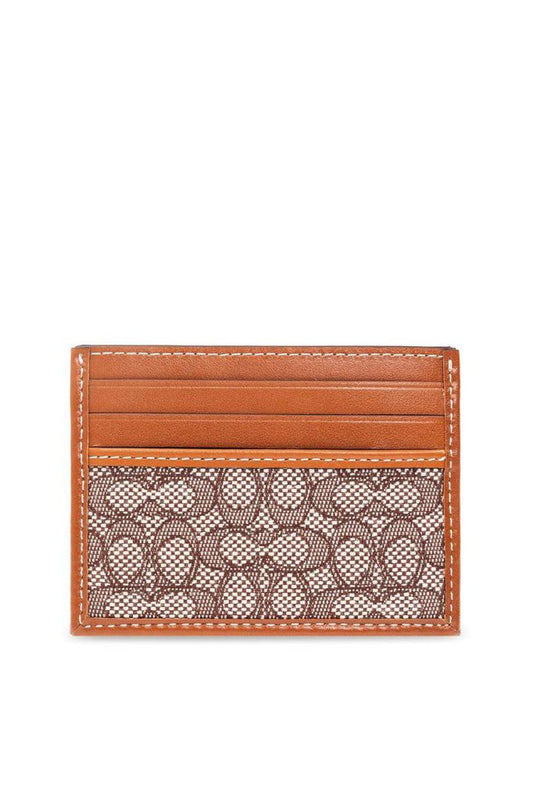 Coach Logo Jacquard Card Holder
