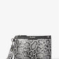 Varick Large Snake Embossed Leather Pouch