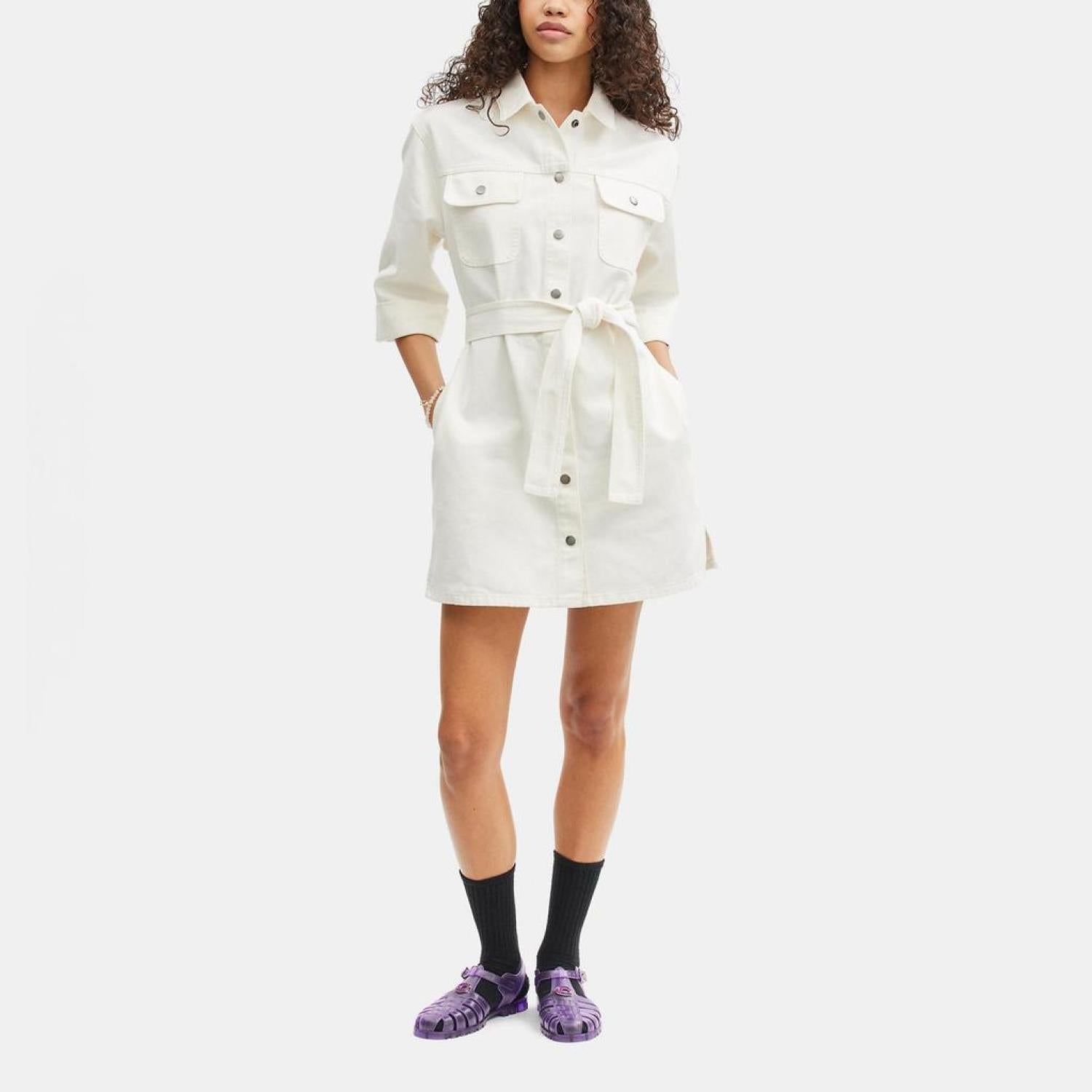coach denim dress COACH Denim Midi Dress In Organic And Recycled Cotton in Blue