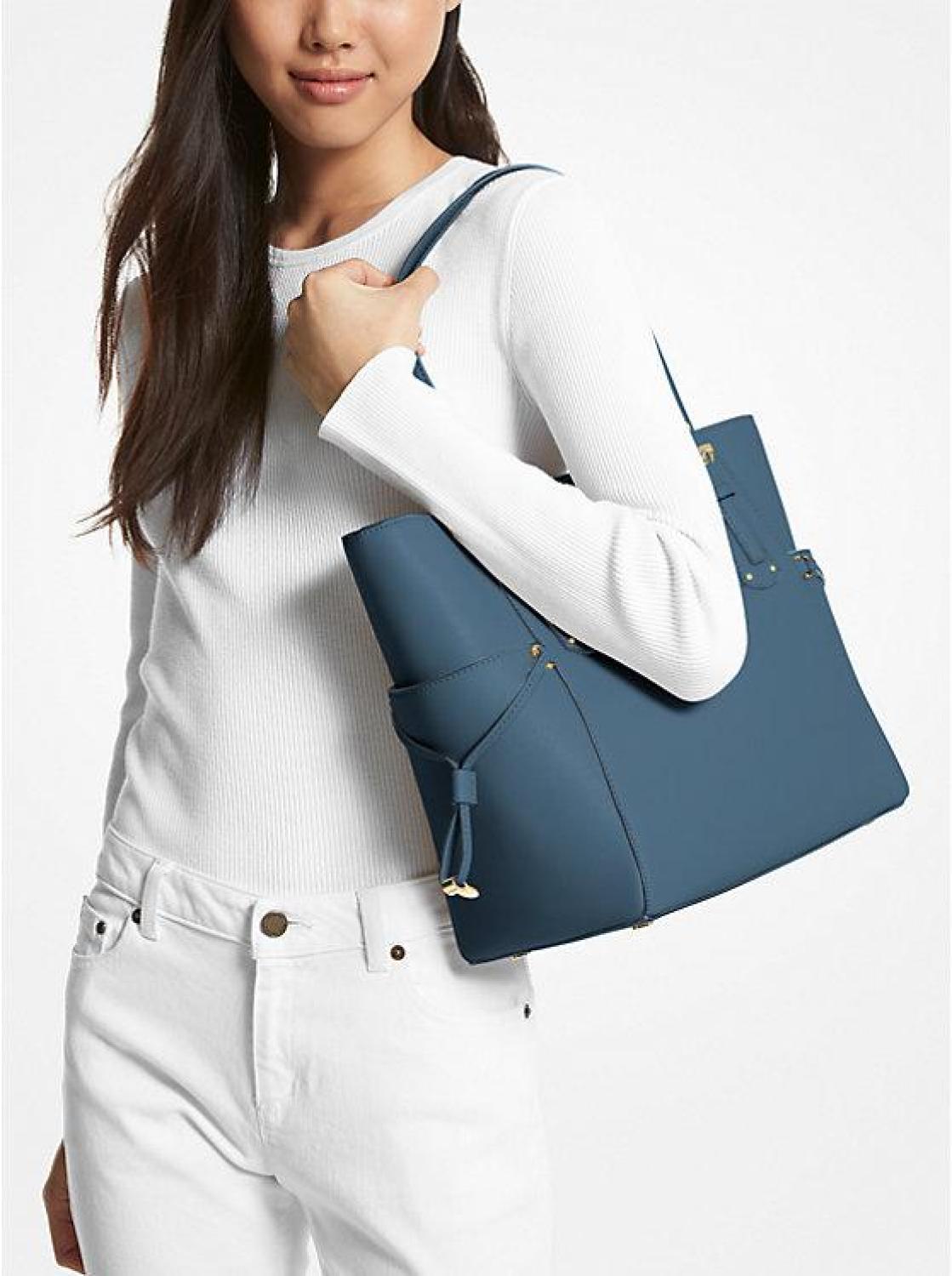 Voyager Small Saffiano Leather Tote Bag