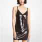 Sequined Mesh Tank Dress