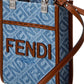 FENDI Sunshine Mini Denim & Leather Tote