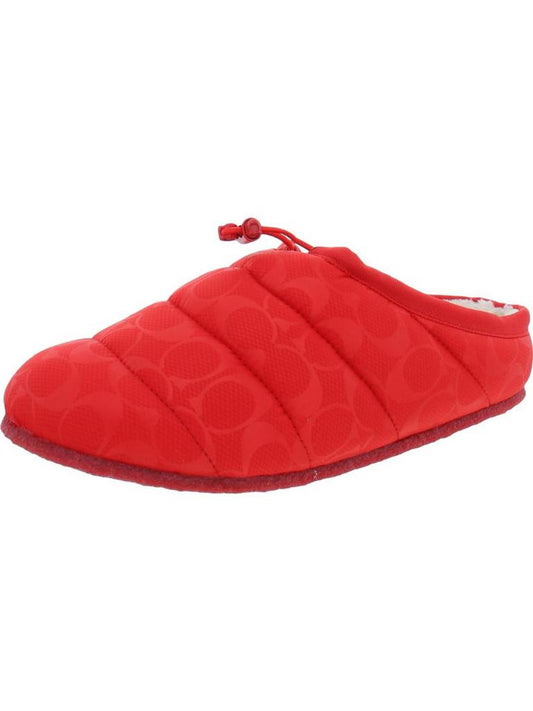 Rachelle Womens Leather Slip On Slide Slippers
