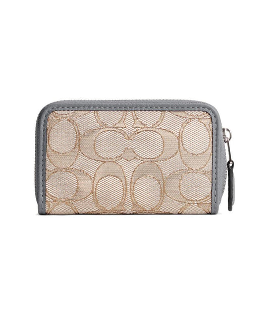 Box Program Signature Jacquard Small Zip Around Card Case