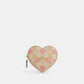 Coach Outlet Heart Coin Case In Signature Canvas With Heart Print