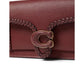 Braided Leather Trim Tabby Chain Clutch