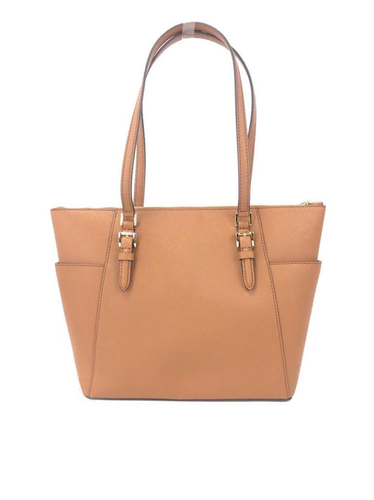 Michael Kors Charlotte Signature Leather Large Top Zip Tote HandWomen's Women's Bag