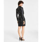 Women's Surplice-Neck Faux-Leather Dress