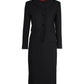 Max Mara Long Sleeve Dress in Black Triacetate