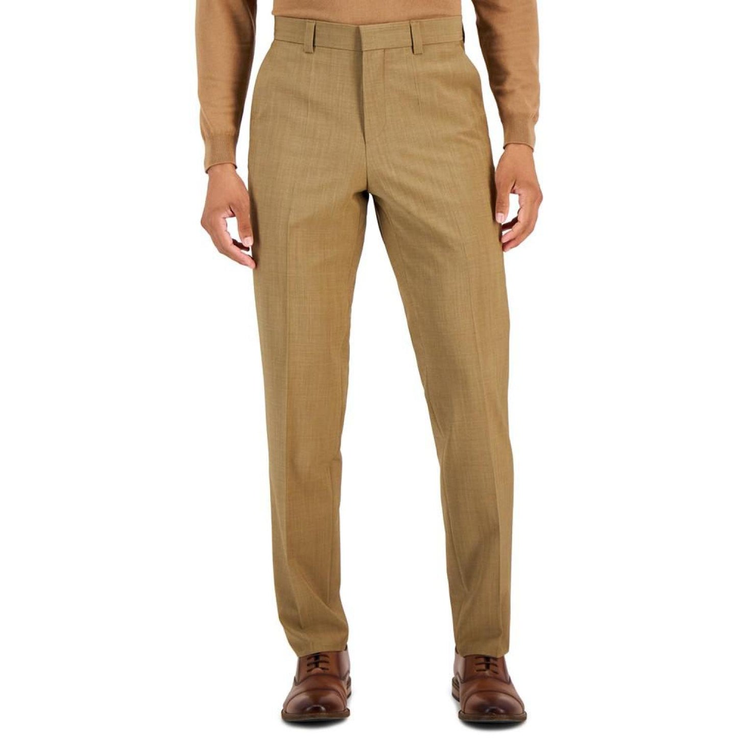 Men's Modern-Fit Tan Suit Trousers