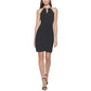 Keyhole Scuba Crepe Sheath Dress