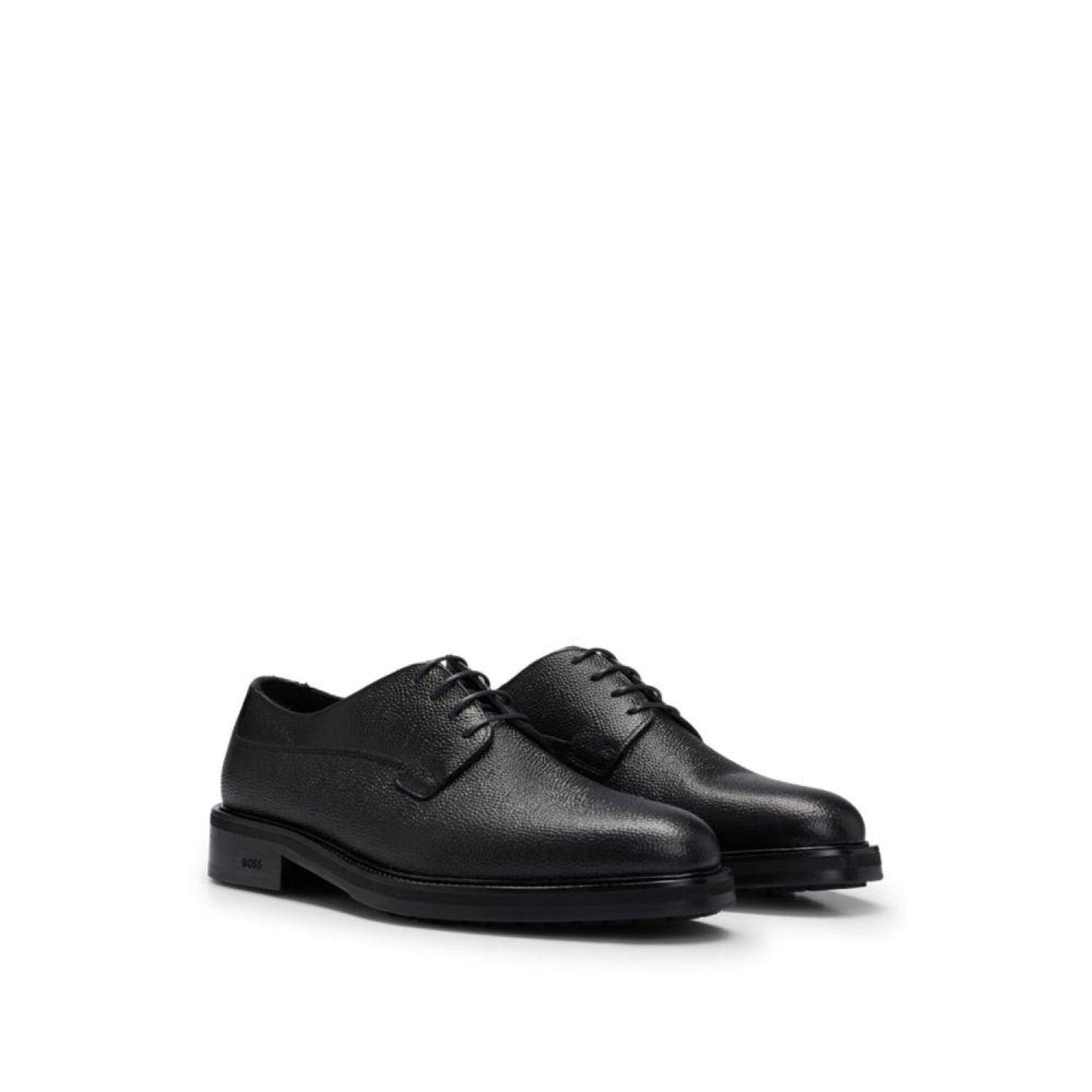 Grained-leather Derby shoes with padded insole