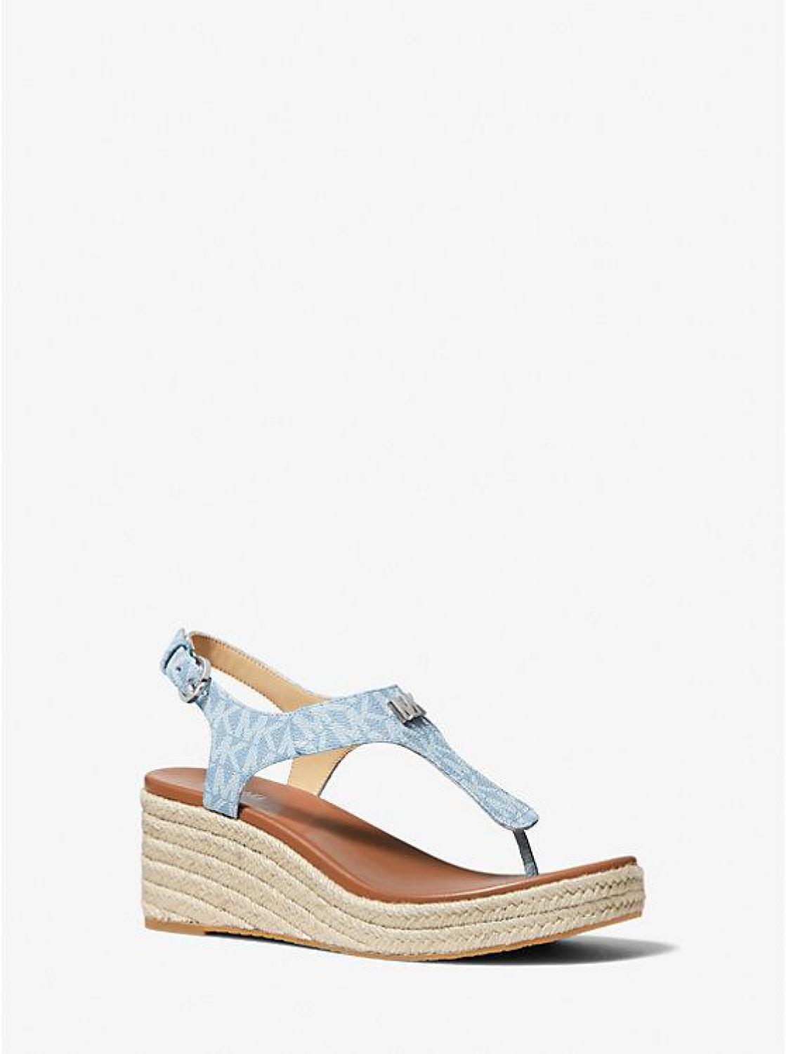 Laney Logo Espadrille Wedge Sandal