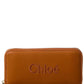 Chloé Sense Leather Zip Around Wallet