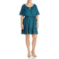 Plus Womens Ruffle Cut-Out Shift Dress
